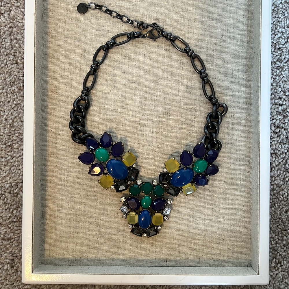 Stella and dot peacock statement necklace